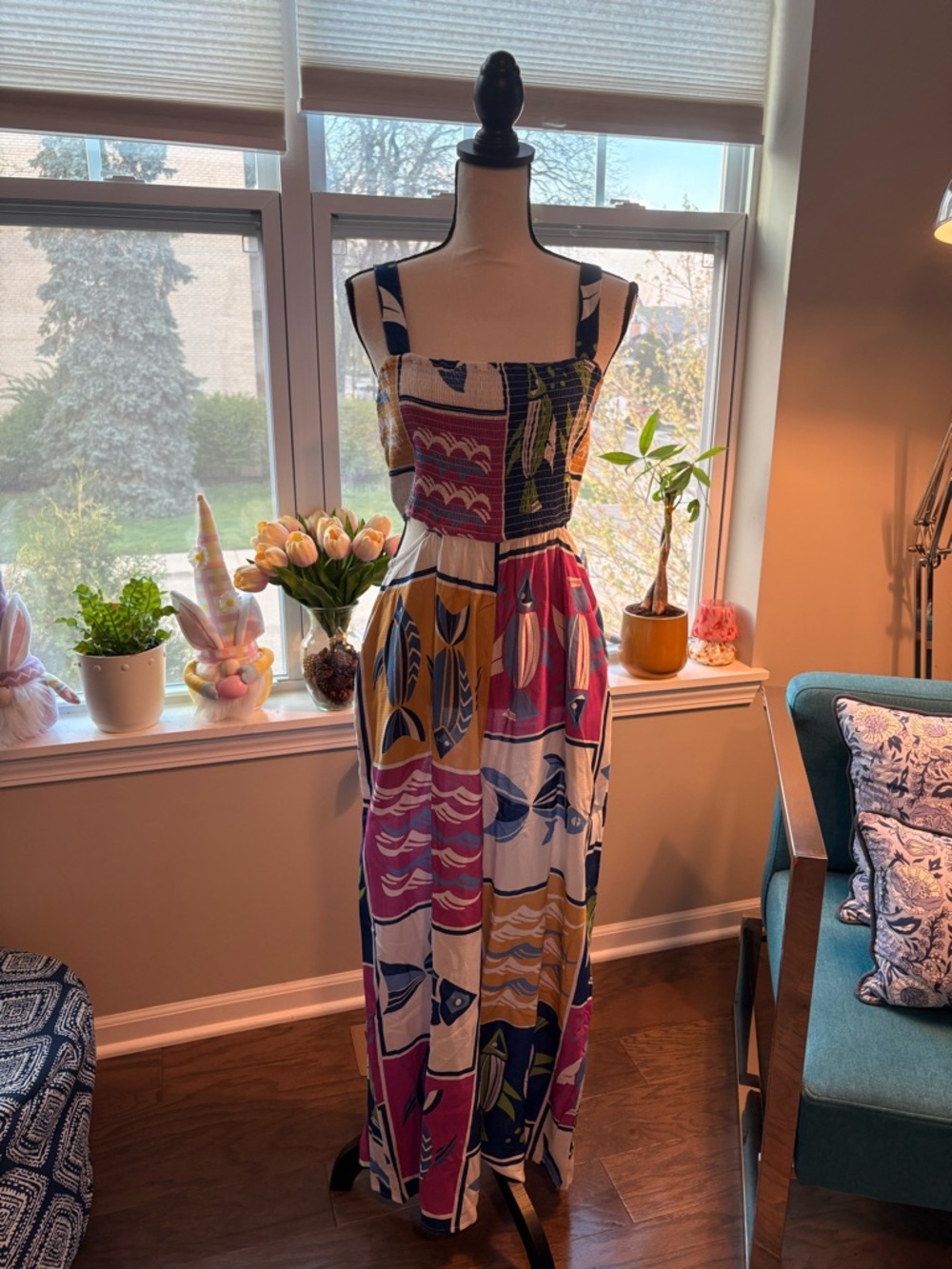 ✨Celandine (NWOT) Sleeveless Patchwork Jumpsuit Size S✨